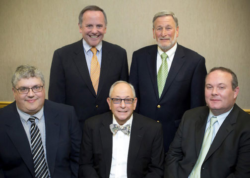 Top left to right: David Davidson; Kenneth Goldstein. Bottom left to right: David Perelstein, Jeffrey Carrel, Edward Fitzpatrick